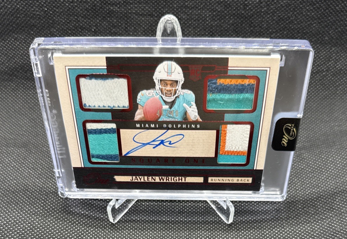 2024 Panini One - Square One Autographs Jaylen Wright #76 Red /49 (AU, RC)