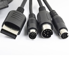 4 in 1 RGB Sync Video Audio RCA Cable for Sega Mega Drive MD1 MD2 Genesis Sat...