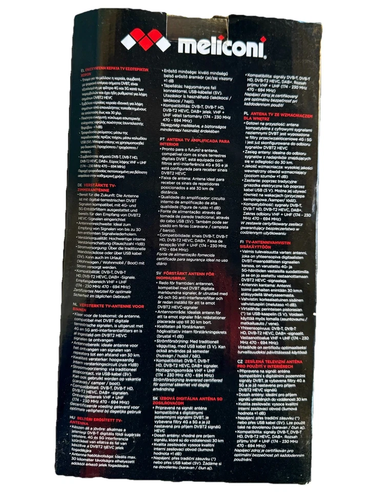 Meliconi antenna TV per interni - fino a 30km NUOVA E IMBALLATA ✅ - Immagine 2 di 2