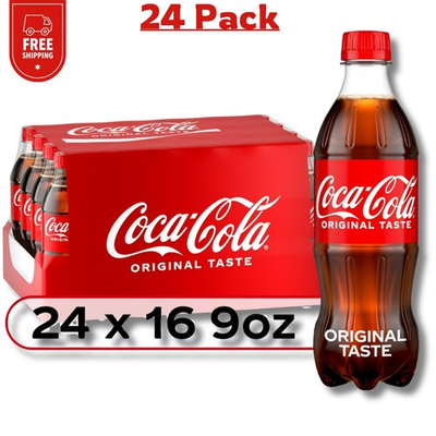 #ad #ad Coca Cola Soda Pop 16.9 fl oz Bottles 24 Pack Drink $18.99