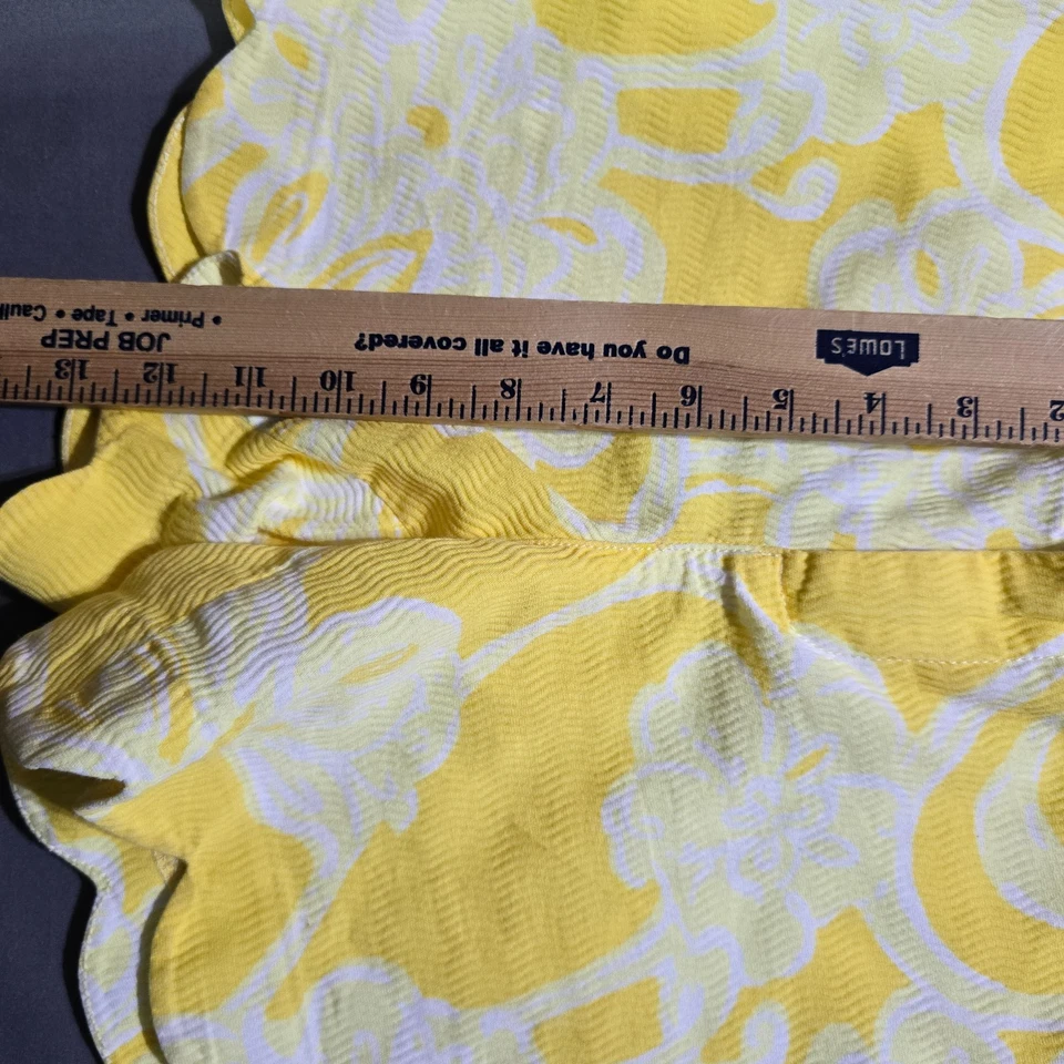 Lilly Pulitzer Buttercup Corto Mujer 10 Vieira Dobladillo Elástico Tejido Amarillo Floral Foto 3 de 4
