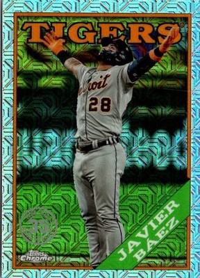 2023 Topps Series 1 Javier Baez 1988 Silver Pack Chrome Mojo T88C-70 Tigers