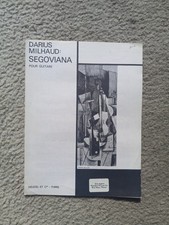 Ségovie op. 366 Darius Milhaud partition pour guitare 1959
