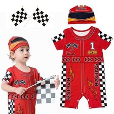 6pcs Race Car Driver Costume Boys Birthday Accessories Outfit Costume Kids -H...