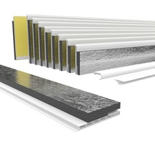 HEXIM 200 cm Rollladenkastendeckel mit Dämmung, Rollladendeckel PVC Rollladen