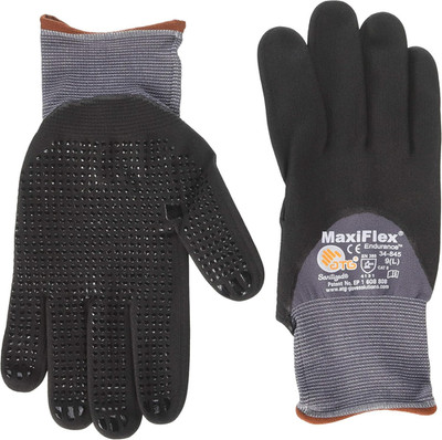 34-845/L Maxiflex Endurance Nylon, Micro-Foam Nitrile 3/4 Grip Gloves, Large, Bl