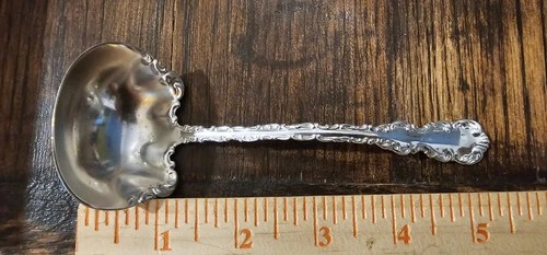 Sterling Cream Ladle Pat 1891 G.W. Halliwell - Strasbourg style 5 1/2" No Mono