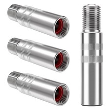 Tire Valve Extension 4pcs 39mm Stem Extenders Brass Tire-valve Silver