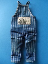 Vintage 1920s BLACK BEAR Salesman Sample Striped Denim Overalls Union Made