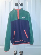 Eddie Bauer Pullover Boys Large Quest Fleece Snap Neck Youth Jacket New