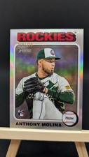 2024 Topps Heritage High Number Anthony Molina #641 Silver Chrome 79/225 Rockies