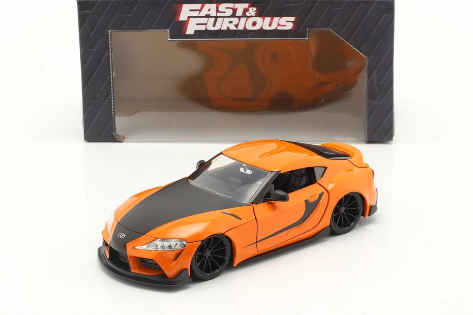 Han's Toyota GR Supra Fast & Furious 9 (2021) orange / schwarz 1:24 Jada Toys - Bild 1 von 1