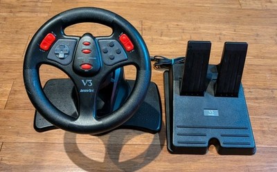 Interact V3 Racing Wheel & Pedals Sony PlayStation PS1 PS2