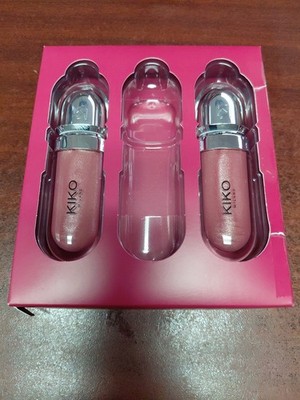 Kiko Milano 3D Hydra Glossy (Set of 2) #17 Pearly Mauve Lip Gloss - New