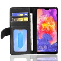 Handy HüLle FüR Huawei P20 Cover Case Tasche Etui 3 KartenfäCher