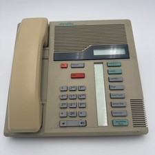 Nortel Meridian M7208 Desk Phone Beige NT8B30AE Untested Small Base Damage