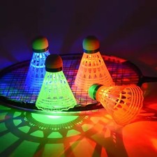 ZHENAN LED Badminton Shuttlecocks,Colourful Lighting 4 Pack