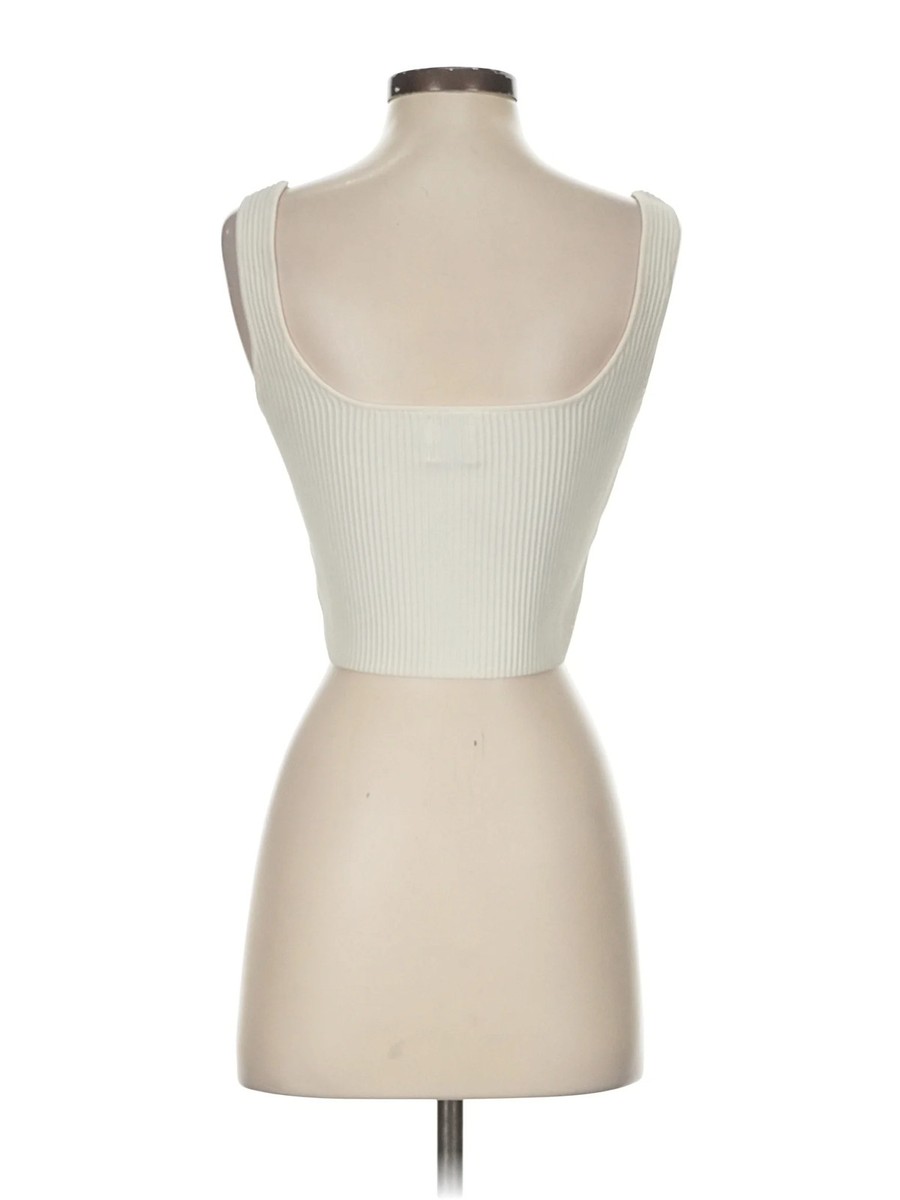 Polly Women Ivory Tube Top S View 2