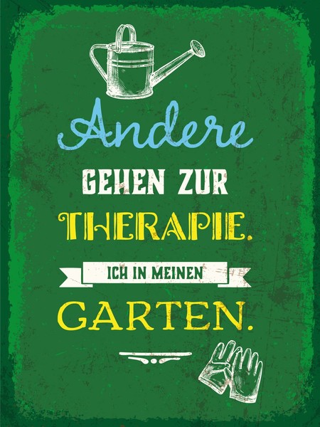 Holzschild 40X30 Cm Andere Gehen Zur Therapie Ich In Garten Deko Schild Deko Ges-image