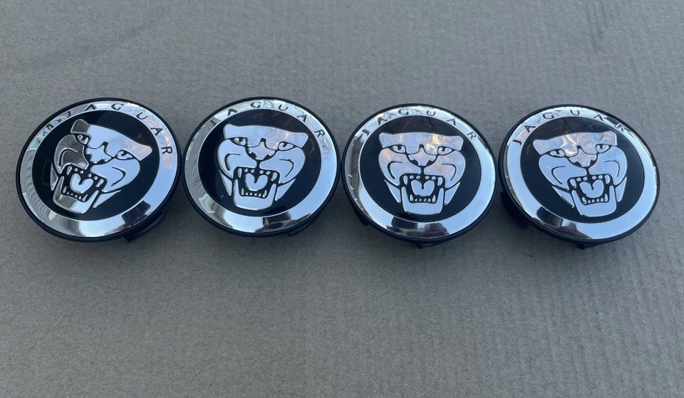 4 New JAGUAR Wheel Rim Center Caps S  XJ XJ8 XF XK F Type F Pace Black - Image 4 of 4