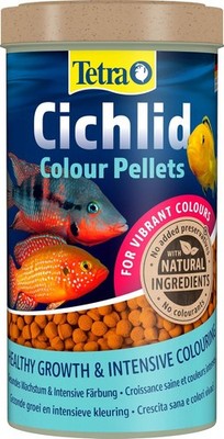 Tetra Cichlid Colour Pellets Fischfutter Buntbarsche Farbverstärker 500 ml Dose