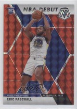 2019-20 Panini Mosaic NBA Debut Choice Fusion Red Prizm 68/88 Eric Paschall 02v3