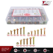 245 Pack M6 M8 M10 Alloy Steel Hexagon Screw Flange Bolts And Nuts Kit