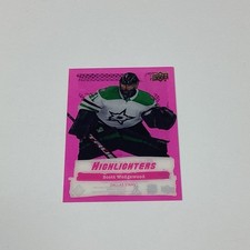 Scott Wedgewood Dallas Stars 2022-23 Upper Deck Series 2 Highlighters Pink HL-12