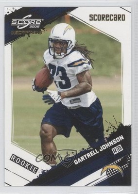 2009 Score Inscriptions Scorecard 29/50 Gartrell Johnson #340 Rookie RC 0b5