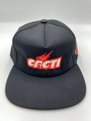 Travis Scott Cacti Logo Embroidered Black Graphic Snapback Hat Cap One Size