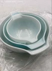 Pyrex White Blue Double Handle Collectible Serving Bowl Set Lot Of 3