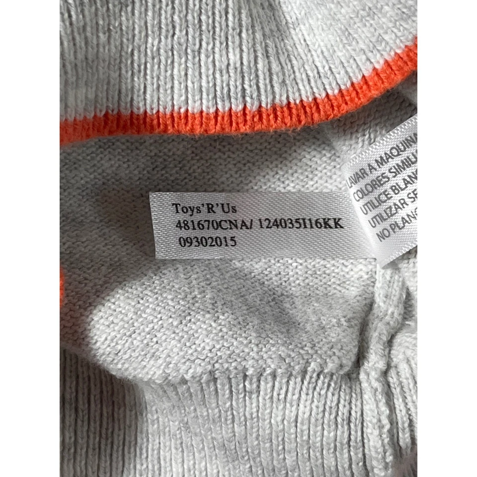 Cárdigan tejido de algodón gris Koala Kids 18M suéter borde naranja Toys R Us Foto 4 de 4