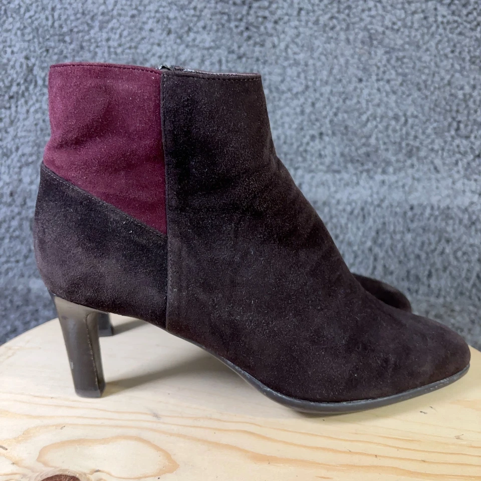 Botines Aquatalia Mujer Talla 9.5 Gamuza Tacón Hechos en Italia Foto 3 de 4