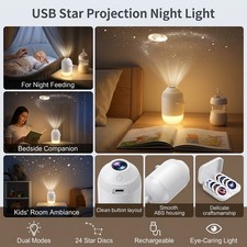 2in1 Galaxy Projector Starry Sky Night Light HD Star Projector Ceiling Mood Lamp — image 10