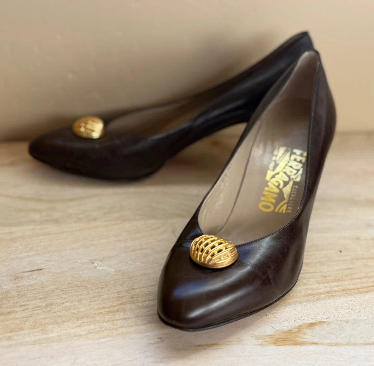 Salvatore Ferragamo Women's Vintage 7.5 Women's US Shoe Size for