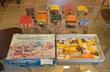 MARX Miniature Western Town Playset Buildings Box NO. 48-24398 Hong Kong Sears