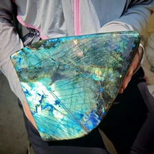 8.69LB Natural Labrador moonstone quartz free form mineral specimen  3950g