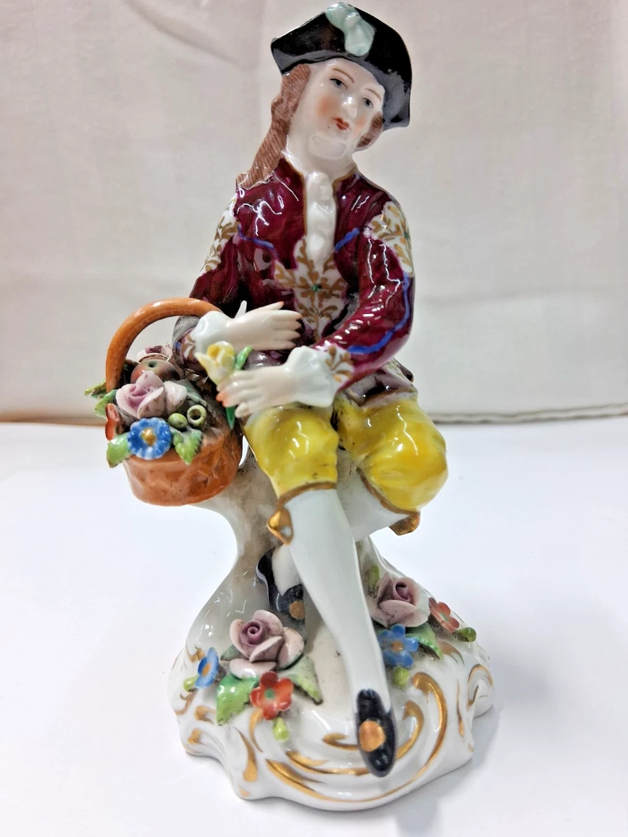 * antique figure ❀ ビスク パニエと 素敵な男の子 Antique Figurine Boy for sale | eBay