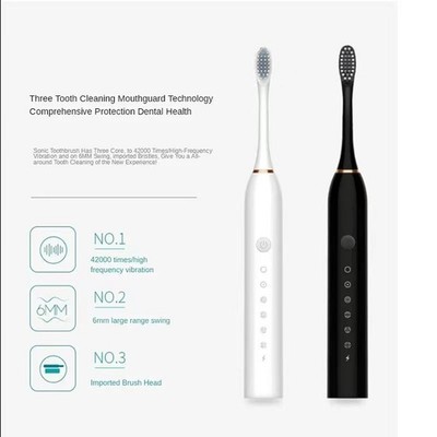 Sonic Electric Toothbrush Adult Smart Timing Tooth Brush Teeth Clean Whitening