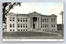 a21 Postcard  Nebraska City High School building 15488 594a