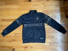 Air Jordan Asahd Track Jacket DJ Khaled Hip Hop Black Gold Full Zip Size Large