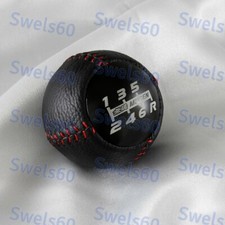 Black Pvc Leather Mugen Shift Knob 6 Speed For Honda Crz S2000 Fa5 Fg2 Si Accord