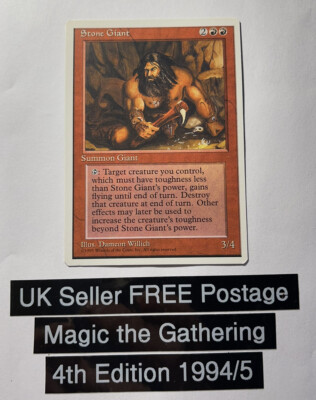 Magic the Gathering, Stone Giant, 4th Edition, Rare, Red, New UK Seller