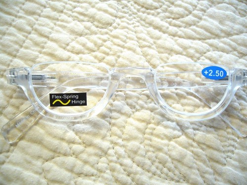 Men's 1/2 Moon Reading Glasses 1.25 ~ 4.00 Top Rimless Women's Glasses R340S - Picture 34 of 36