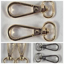 2 Pack Metal Swivel Clasps Lobster Claw Lanyard Snap Handbag Hook