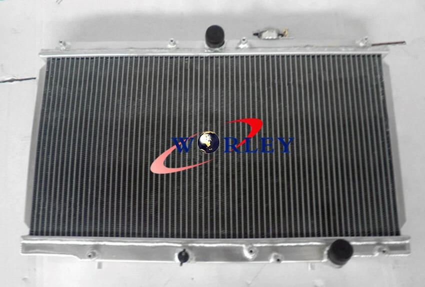 Radiador de aluminio + ventiladores para Honda Accord CD5 CD7/PRELUDE 97-01 1994-1997 2,2 L Foto 3 de 4