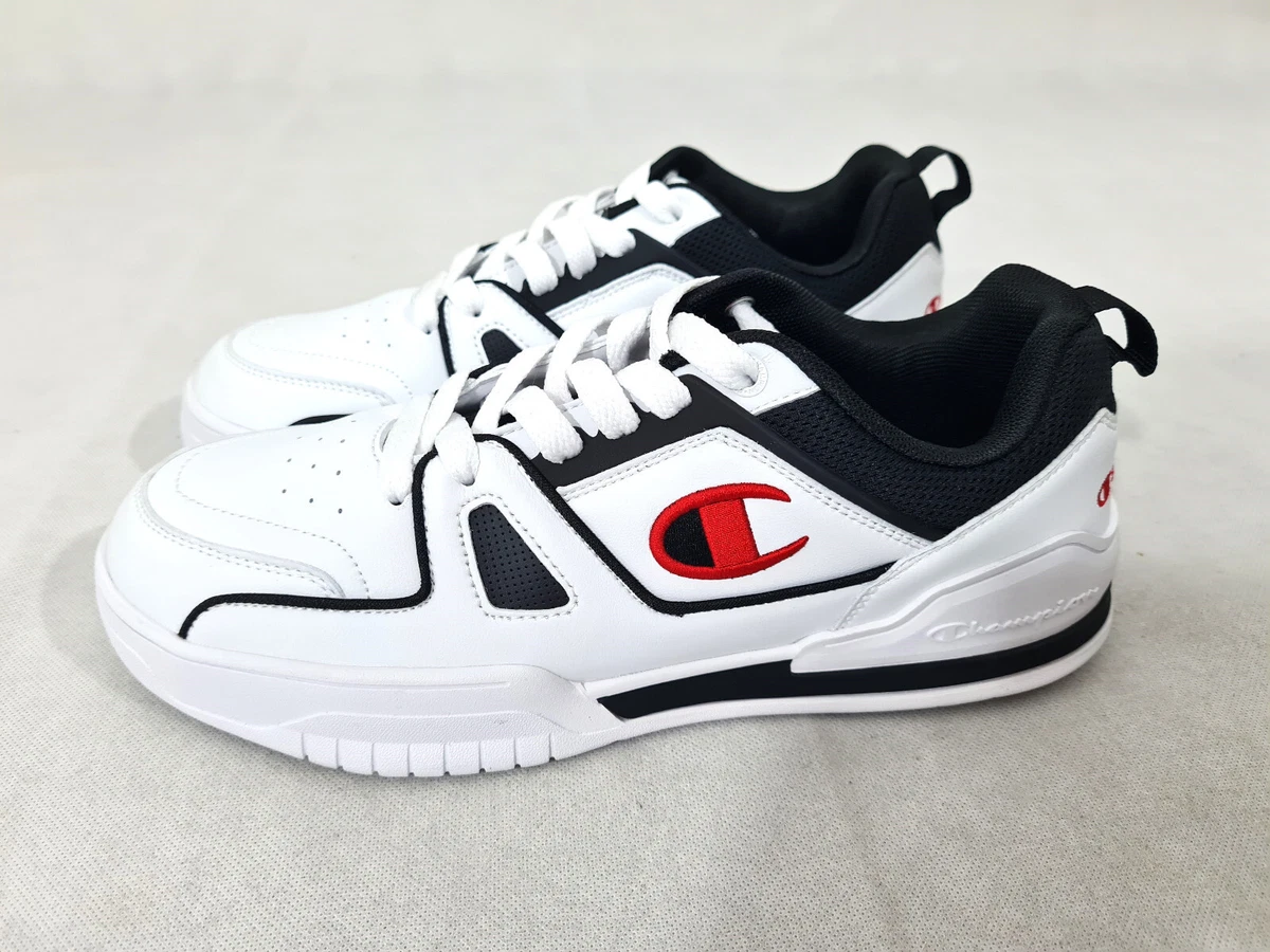 Champion LOW CUT SHOE 3 POINT Workout Shoe White Black Red Size 44