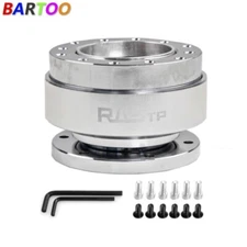 Silver Car Steering Wheel Universal Ball Quick Release Hub Adapter Snap Off Kit