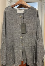 Grizas Ladies Linen Black /white Jacket Size Xxl