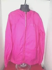 COLUMBIA SPORTSWEAR Zip Up Pink Hooded Windbreaker Jacket Girl's Size Med 10-12